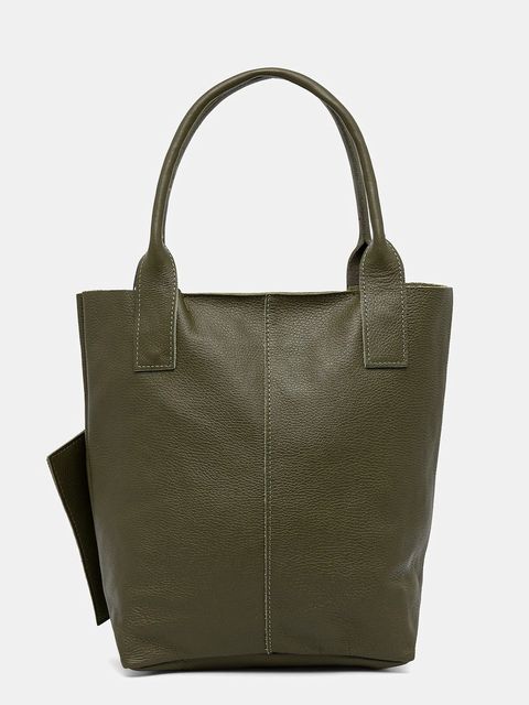 Answear.LAB torebka skórzana kolor zielony - zdjęcie produktu nr 2