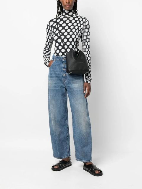 MM6 Maison Margiela Japanese leather tote bag - Black - zdjęcie produktu nr 2