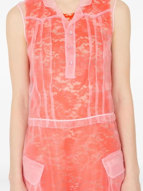 Maison Margiela layered midi dress - Orange