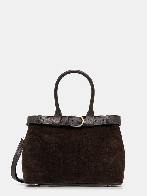 Answear.LAB torebka zamszowa kolor brązowy - zdjęcie produktu nr 1