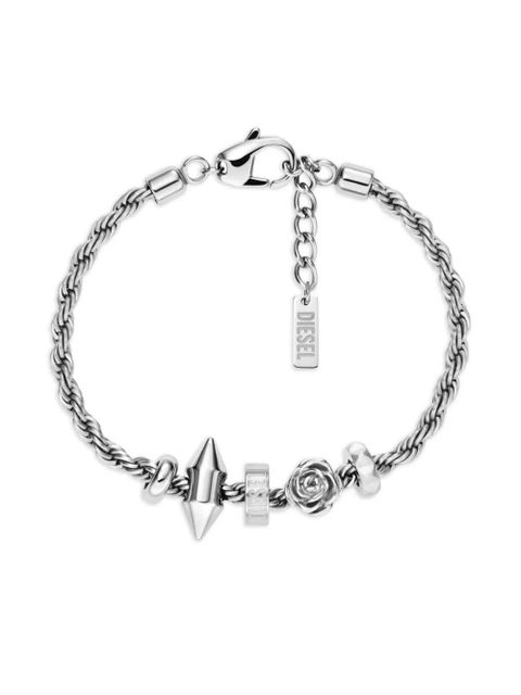 Diesel rope-chain charm bracelet - Grey - zdjęcie produktu nr 1