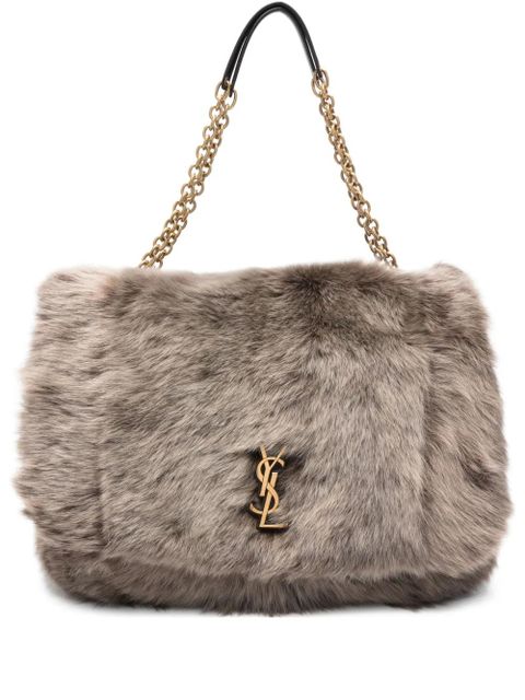 Saint Laurent logo-plaque shoulder bag - Brown - zdjęcie produktu nr 1