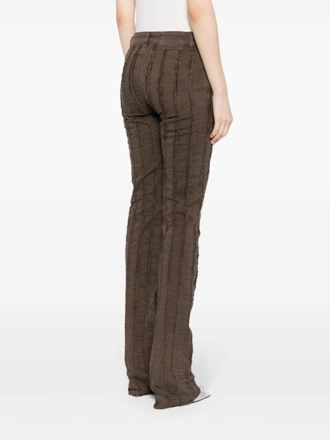 Blumarine striped straight-leg trousers - Brown