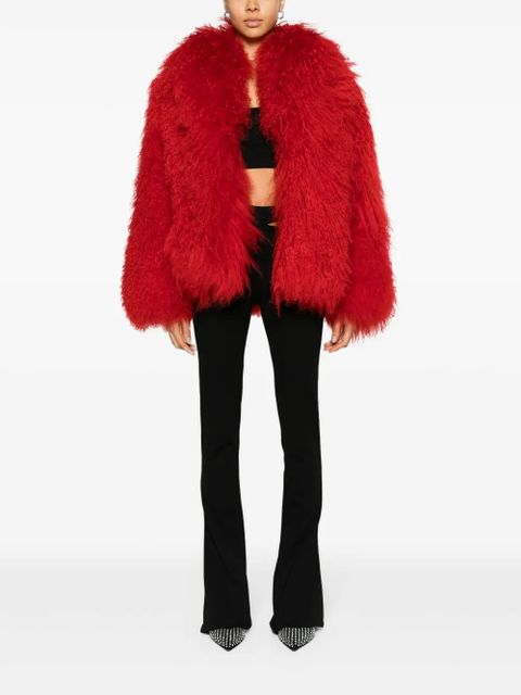 The Attico cut-out flared trousers - Black