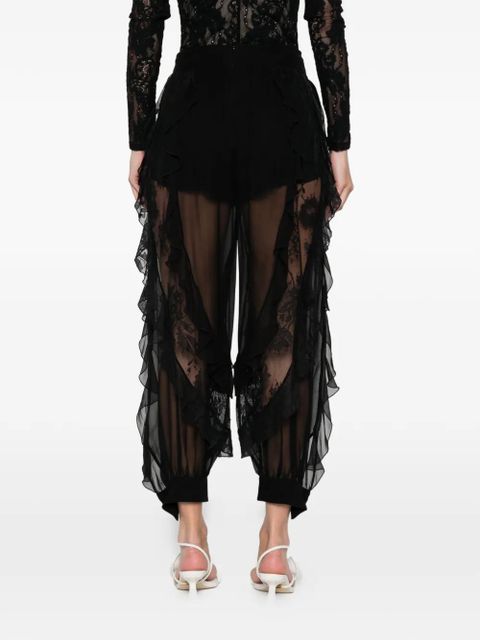 ZIMMERMANN Rebellion ruffled lace trousers - Black