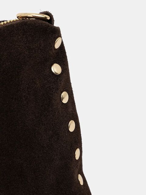 Answear.LAB torebka zamszowa kolor brązowy