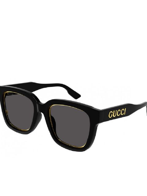 GUCCI - Czarne okulary przeciwsłoneczne ze złotym logo