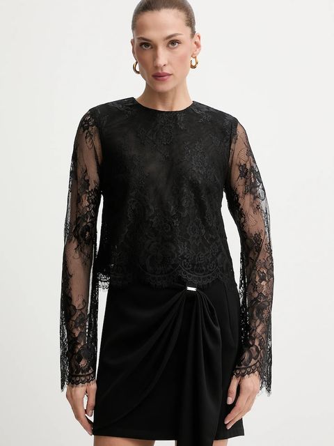 Bardot bluzka damska kolor czarny gładka 60127TB