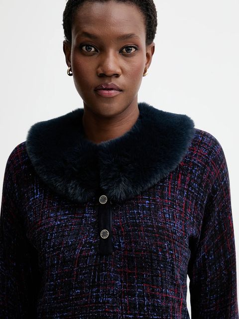 Blugirl Blumarine sweter dwustronny kolor granatowy RF5191.MA98O