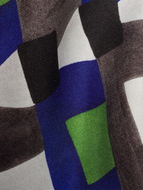 Miu Miu printed silk scarf - Blue - zdjęcie produktu nr 2