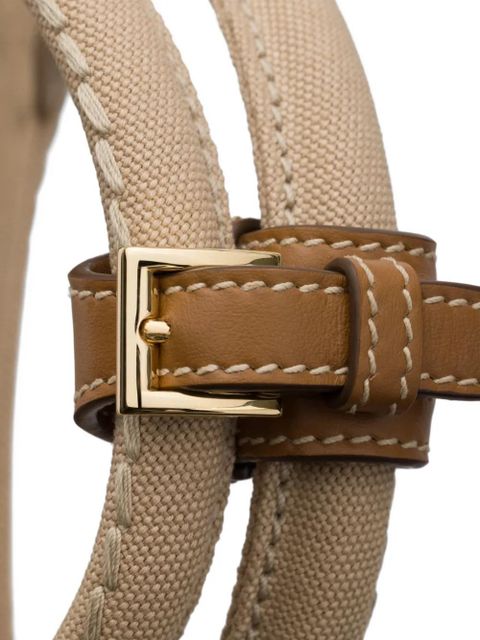Prada Jardinière large cotton canvas handbag - Neutrals