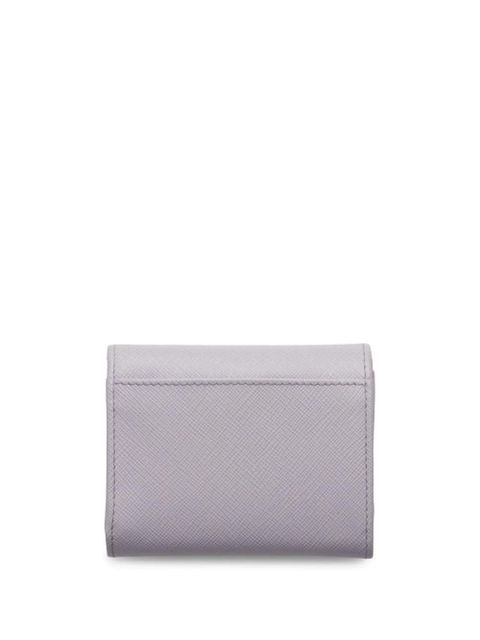 Prada triangle-logo leather wallet - Purple - zdjęcie produktu nr 2