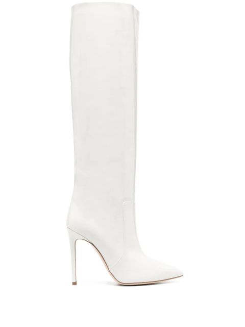 Paris Texas 110mm stiletto leather boots - White - zdjęcie produktu nr 1