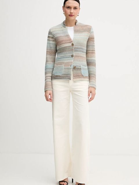 United Colors of Benetton kardigan z dodatkiem wełny kolor beżowy 105CD6880 - zdjęcie produktu nr 2