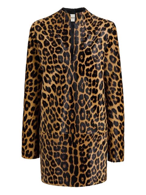 KHAITE leopard-print mini dress - Brown - zdjęcie produktu nr 1