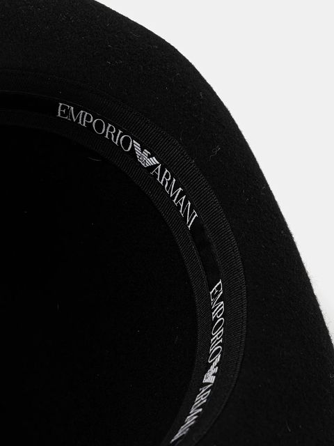 Emporio Armani kapelusz wełniany kolor czarny EW003151 AF20030