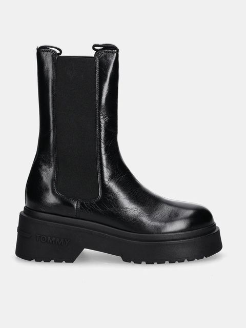 Tommy Jeans botki skórzane CHUNKY SHINY LEATHER CHELSEA - zdjęcie produktu nr 1