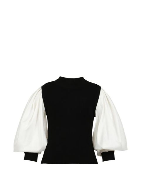 Simkhai Jackie satin-sleeve top - Black - zdjęcie produktu nr 1