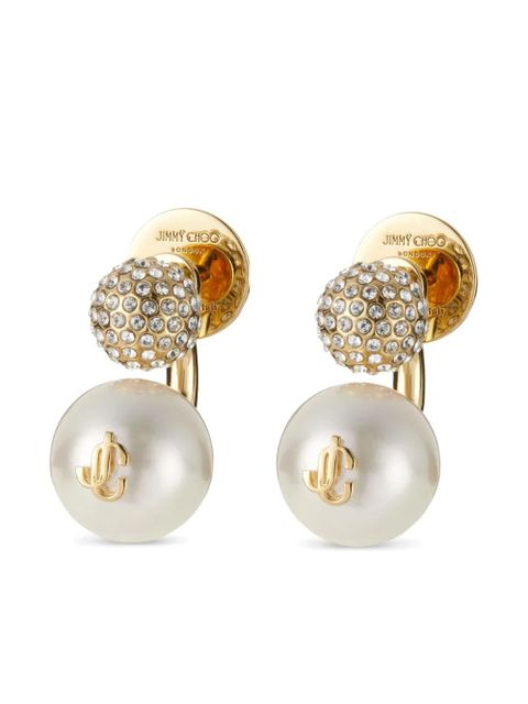 Jimmy Choo Auri crystal-embellished earring - Gold - zdjęcie produktu nr 2