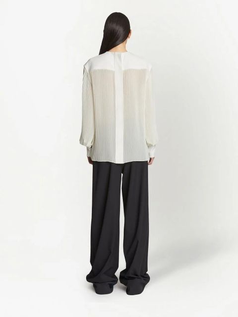 Proenza Schouler sheer pleated blouse - White