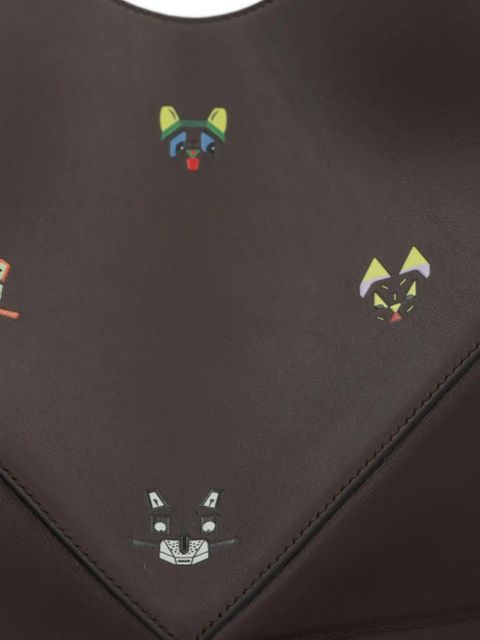 LOEWE graphic print shoulder bag - Brown