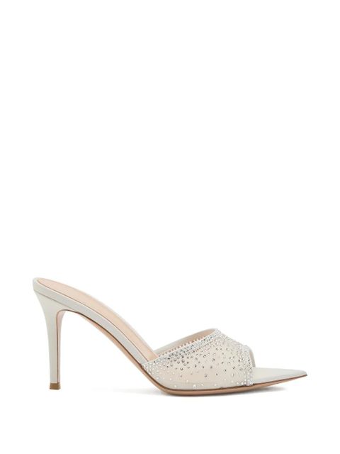 Gianvito Rossi Rania embellished heeled sandals - White - zdjęcie produktu nr 1