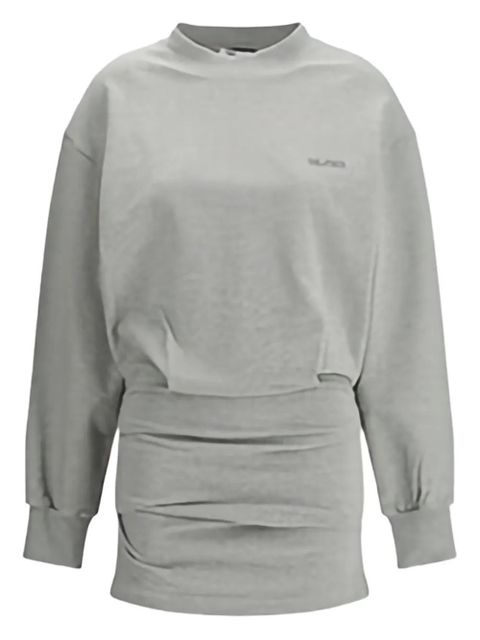 The Attico long-sleeve ruched mini dress - Grey - zdjęcie produktu nr 1