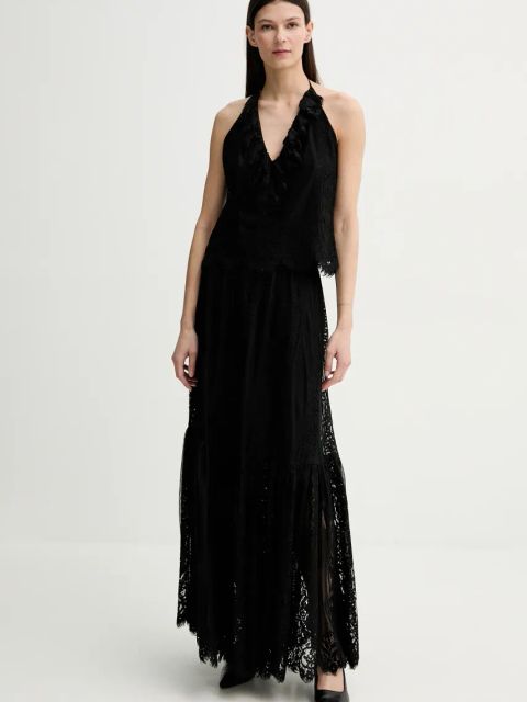 Herskind spódnica Patsy kolor czarny midi rozkloszowana 5577204