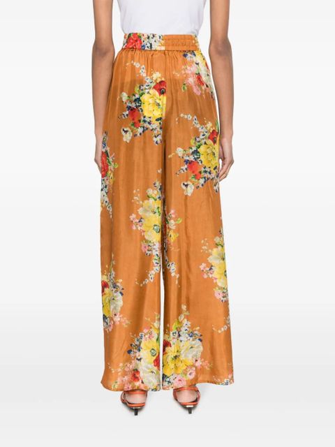 ZIMMERMANN Alight wide-leg silk trousers - Orange