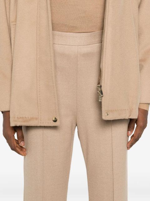 Max Mara herringbone cropped trousers - Neutrals