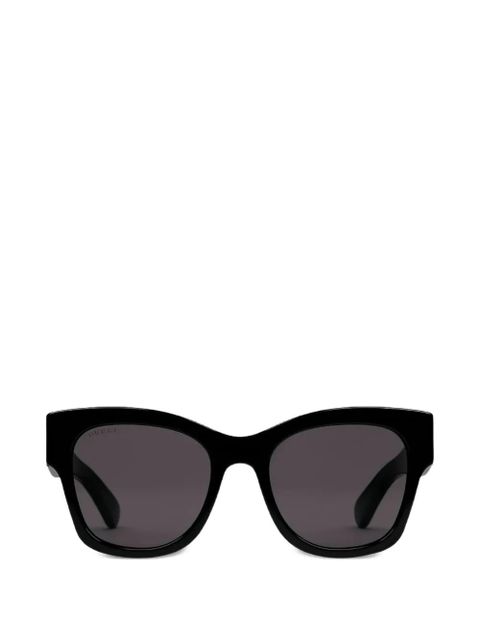 Gucci Eyewear logo-detail square sunglasses - Black - zdjęcie produktu nr 1