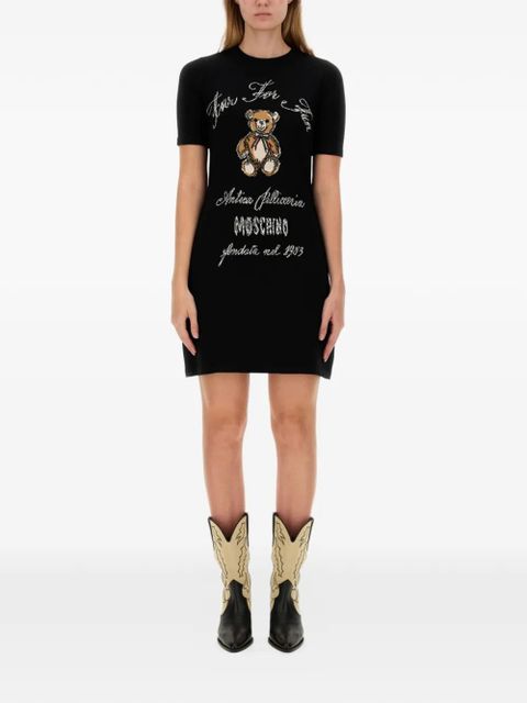 Moschino teddy-graphic mini dress - Black - zdjęcie produktu nr 2