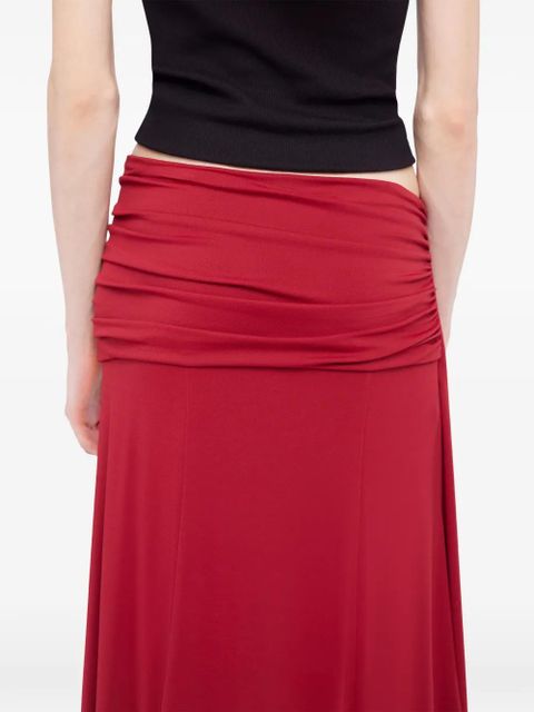 Rabanne ruched maxi skirt - Red