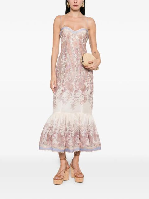 ZIMMERMANN paisley midi dress - Neutrals - zdjęcie produktu nr 2