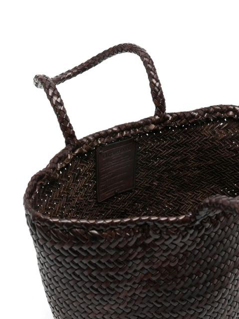 DRAGON DIFFUSION Small Grace basket tote bag - Brown