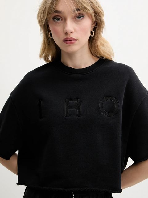 IRO t-shirt bawełniany damski kolor czarny WF14OLINDA