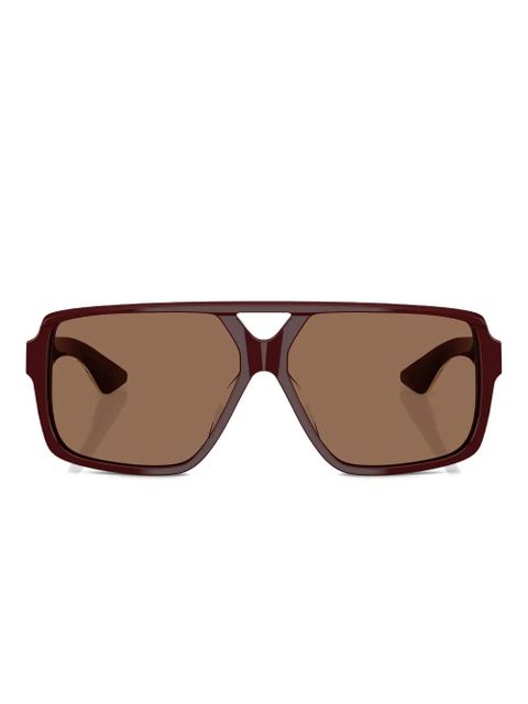 KHAITE x Oliver Peoples pilot-square sunglasses - Brown