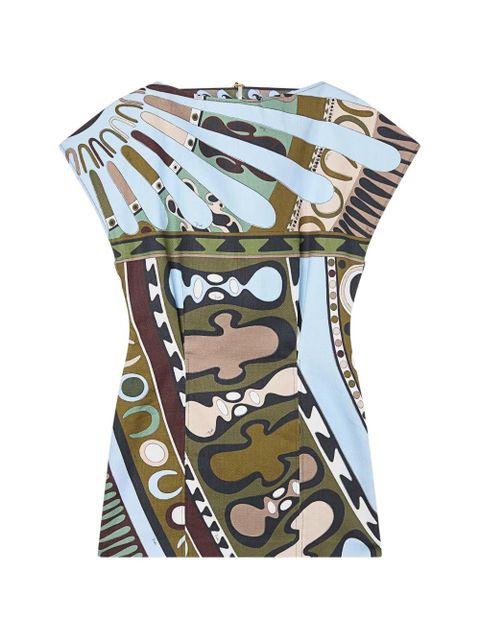 PUCCI Soleil print panama dress - Blue - zdjęcie produktu nr 1