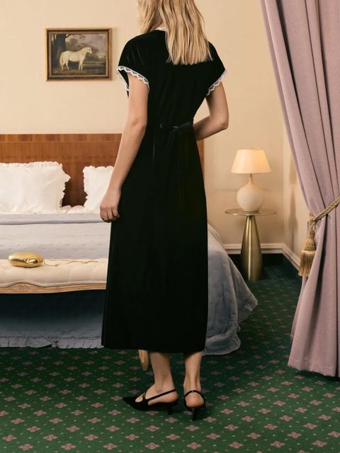 Sleeper The Genus rose midi dress - Black