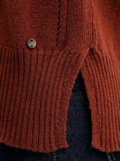 Pedro del Hierro kamizelka z dodatkiem wełny damski kolor pomarańczowy 5502016