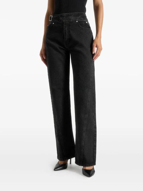 Manière De Voir Loane twist-seam jeans - Black