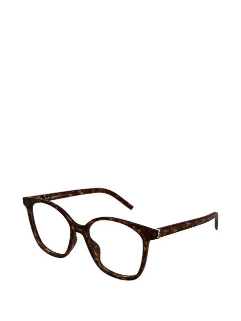 Saint Laurent Eyewear geometric-frame glasses - Brown - zdjęcie produktu nr 1
