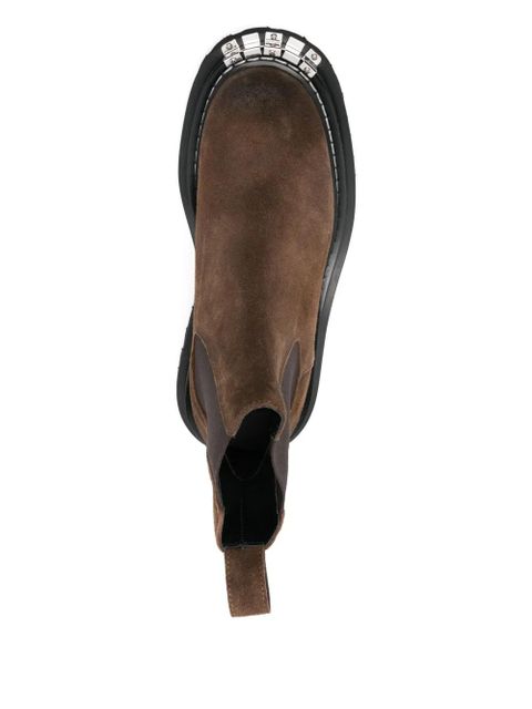 SANDRO metallic-detail boots - Brown