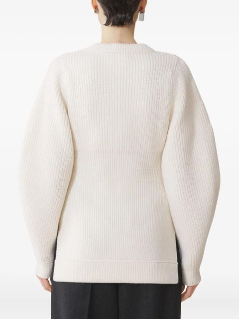 Lanvin ribbed button cardigan - Neutrals