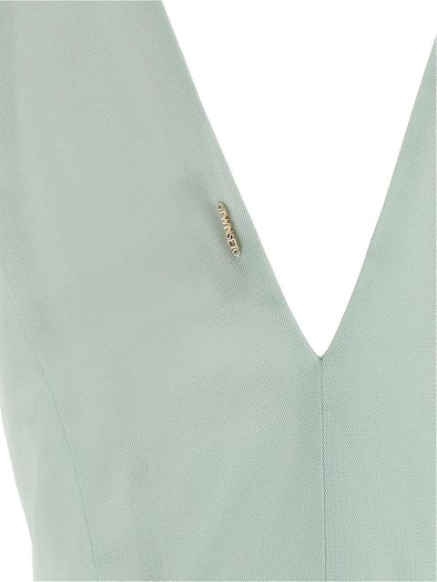 TWINSET V-neck ruffled tulle maxi dress - Green