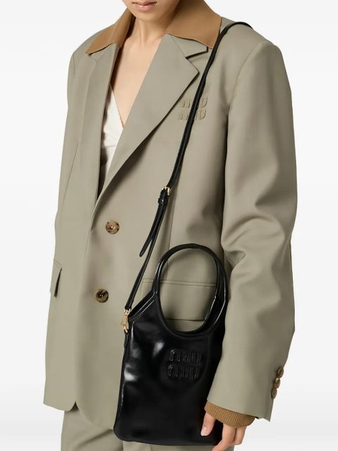 Miu Miu Ivy leather tote bag - Black - zdjęcie produktu nr 2