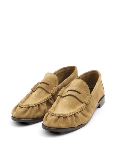 Saint Laurent gathered cassandre loafers - Neutrals - zdjęcie produktu nr 2