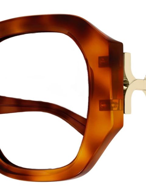 Chloé Eyewear geometric-frame sunglasses - Brown