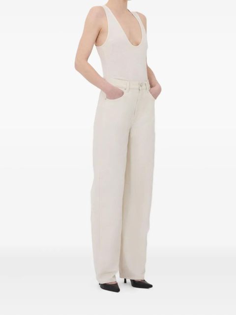 LouLou de Saison Asmar logo-patch jeans - White