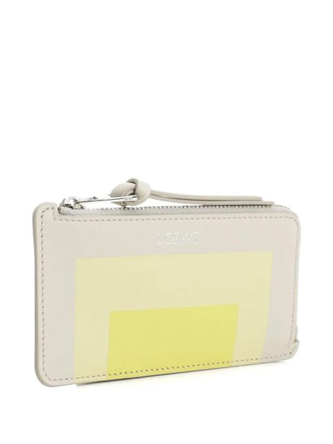 LOEWE inlay-checkered leather card holder - Neutrals